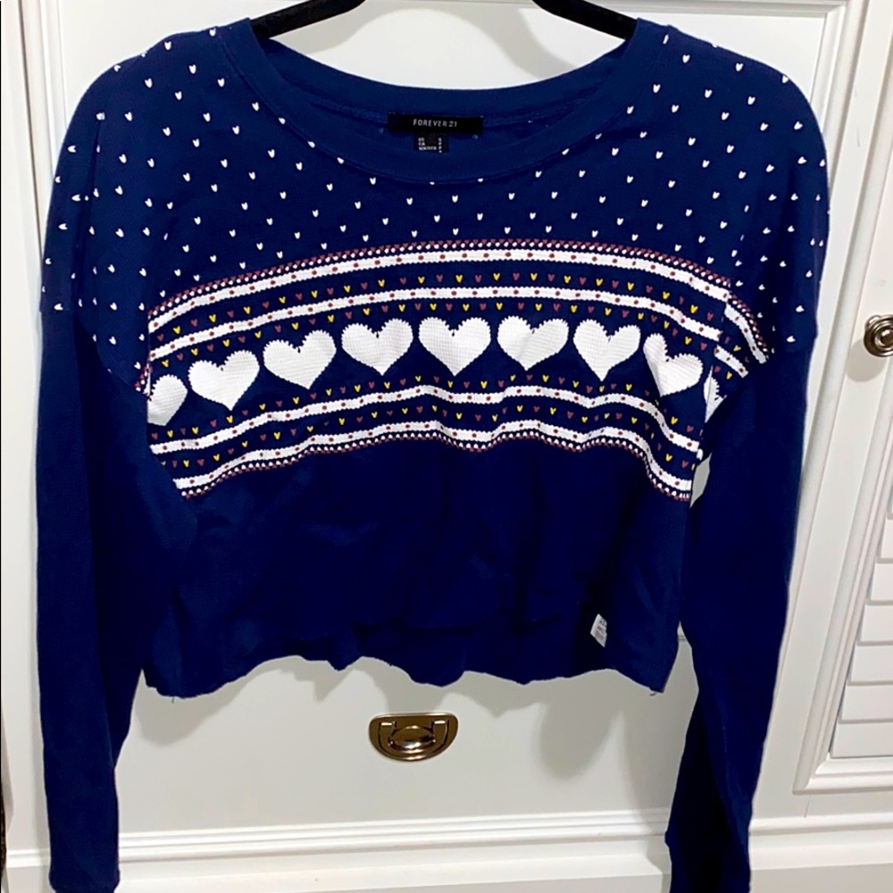 Forever 21 crop top long sleeve
